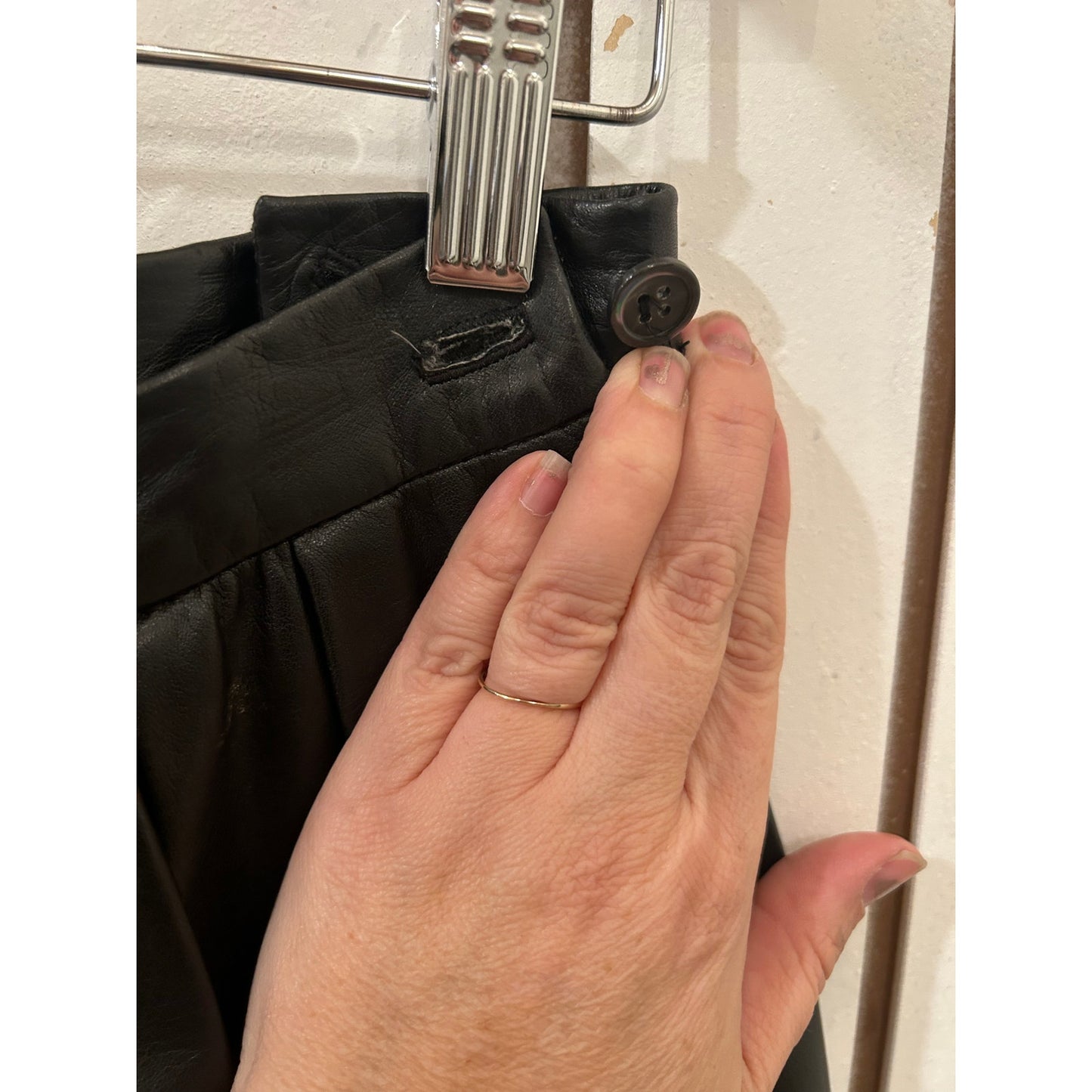JH Collectibles Black Leather Skirt Size 8