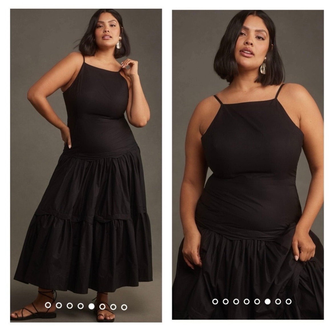 Maeve by Anthropologie Halter Tiered Maxi Dress Black Size XS NWT