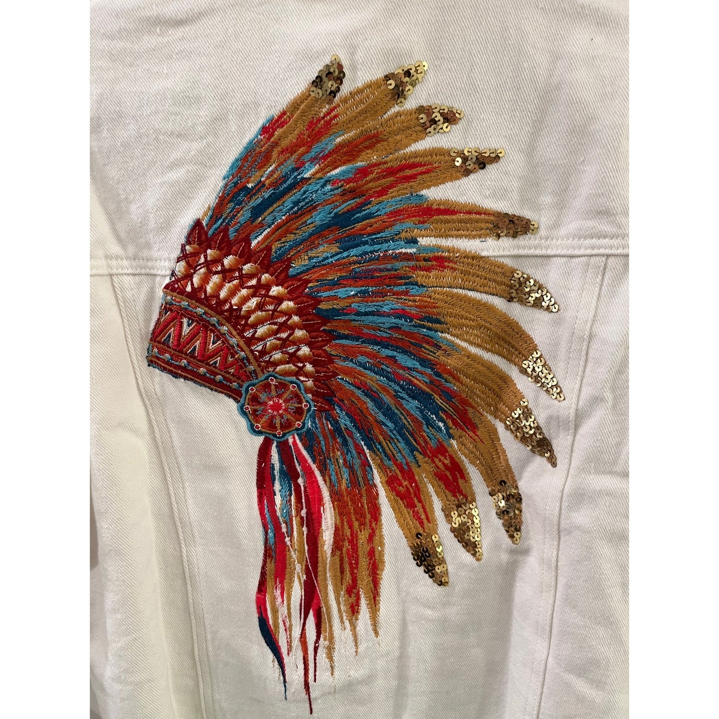 Savannah Jane Denim Embroidered Jacket Size S, M, L