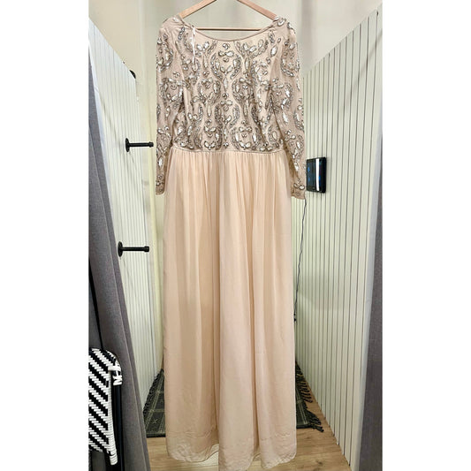 Aidan Mattox Formal Cream Dress Size 14