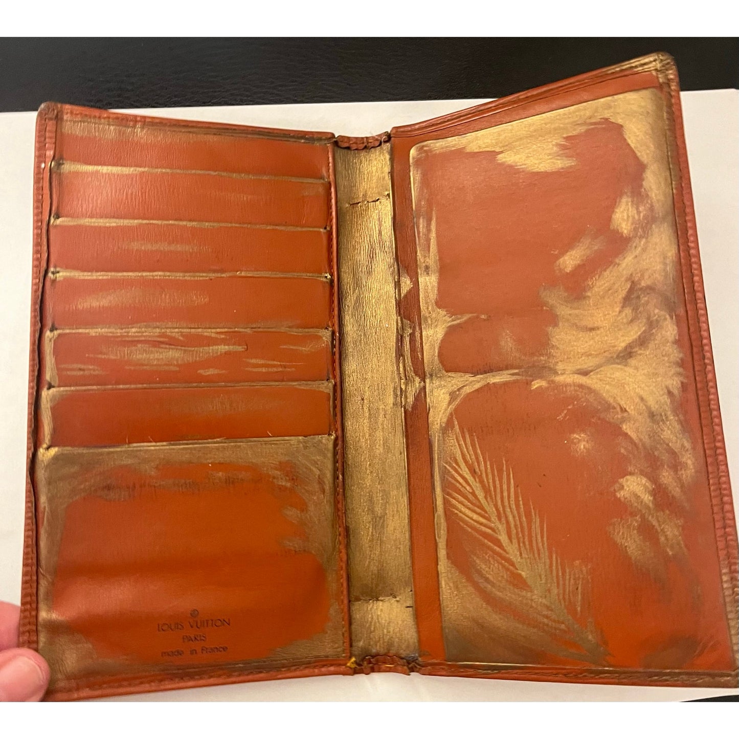 Louis Vuitton Hand Painted Brown Epi Wallet