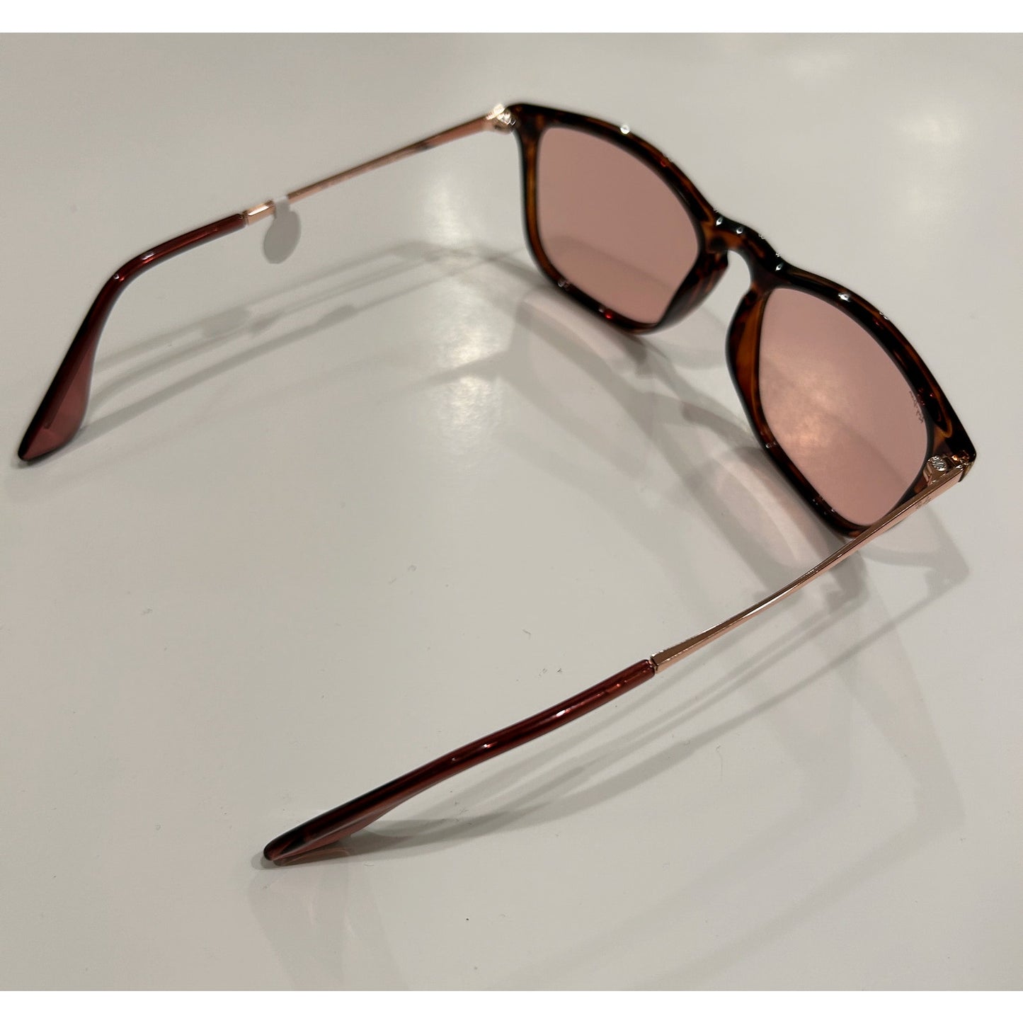 Ray-Ban Sunglasses Chris in Havana and Dark Violet Brand New