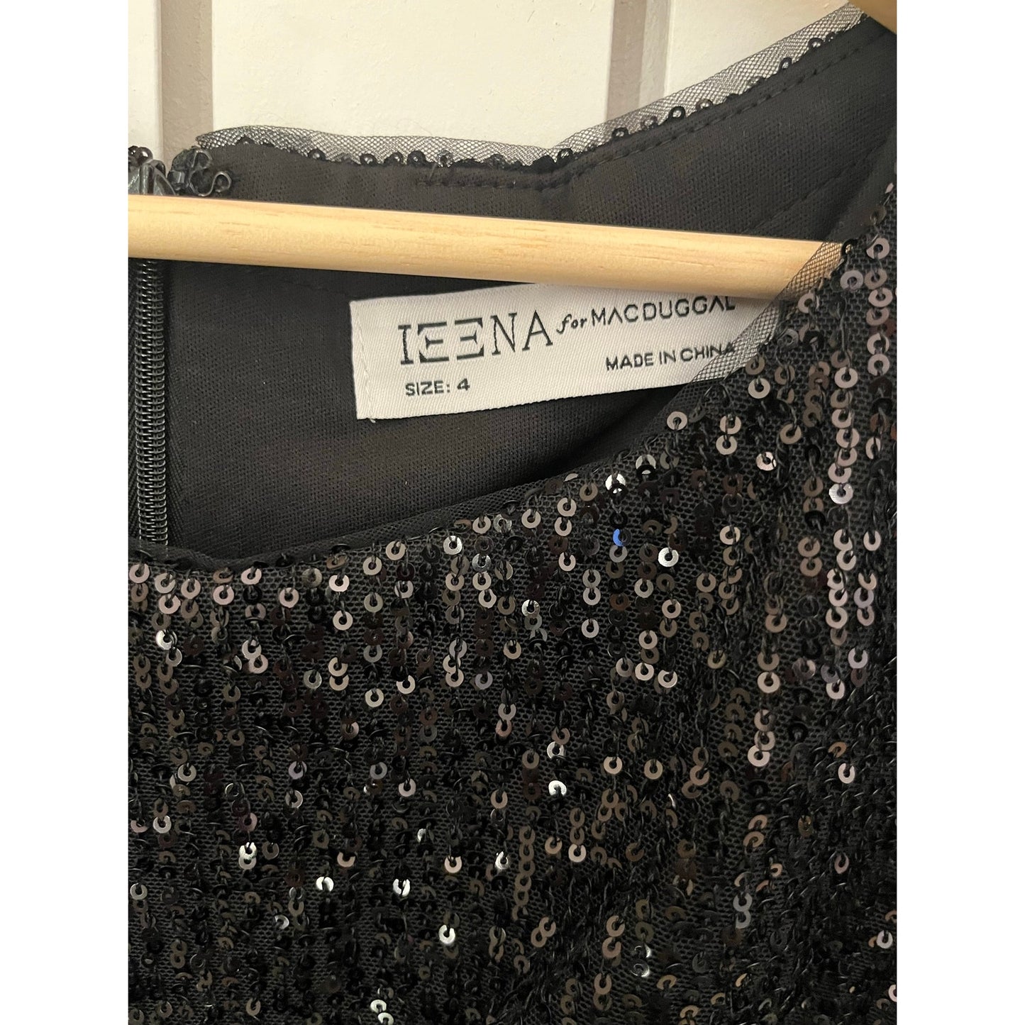 IEENA for MacDuggal Jumpsuit Sequin Black Size 4