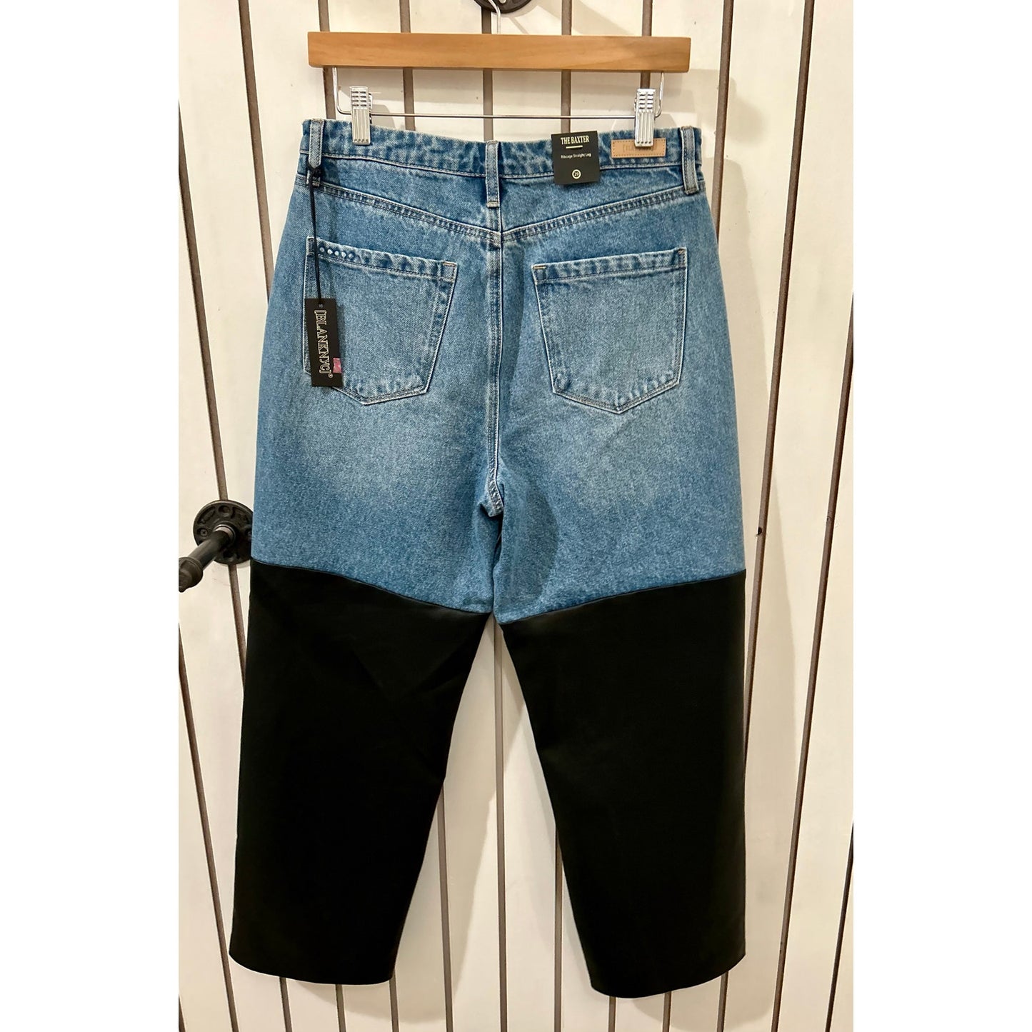 Blank NYC Denim with Faux Leather Size 29