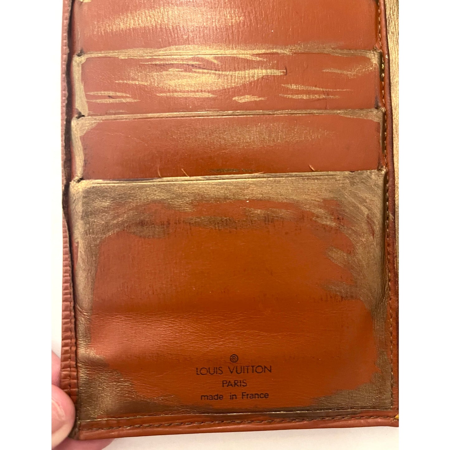 Louis Vuitton Hand Painted Brown Epi Wallet