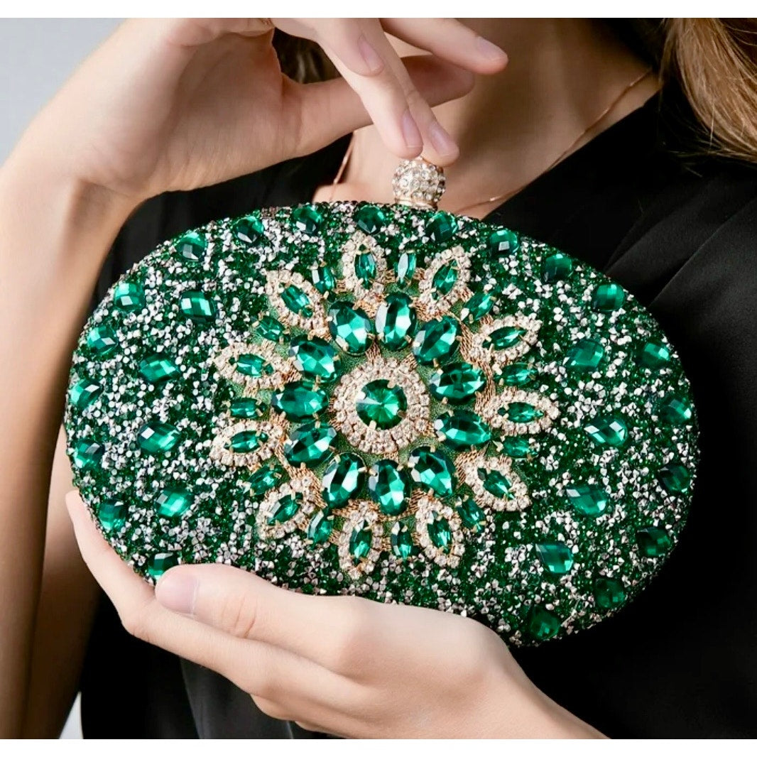 Ramla Evening Bag Green
