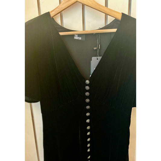 The Kooples Velvet Button Up Dress NWT