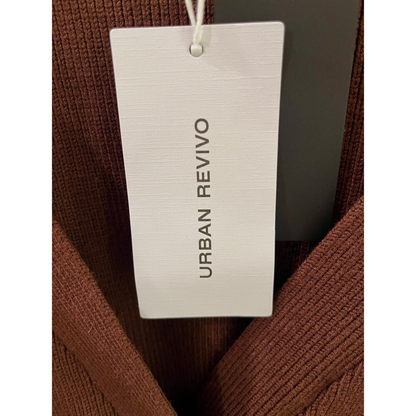 Urban Revivo Brown Gold Button Cardigan