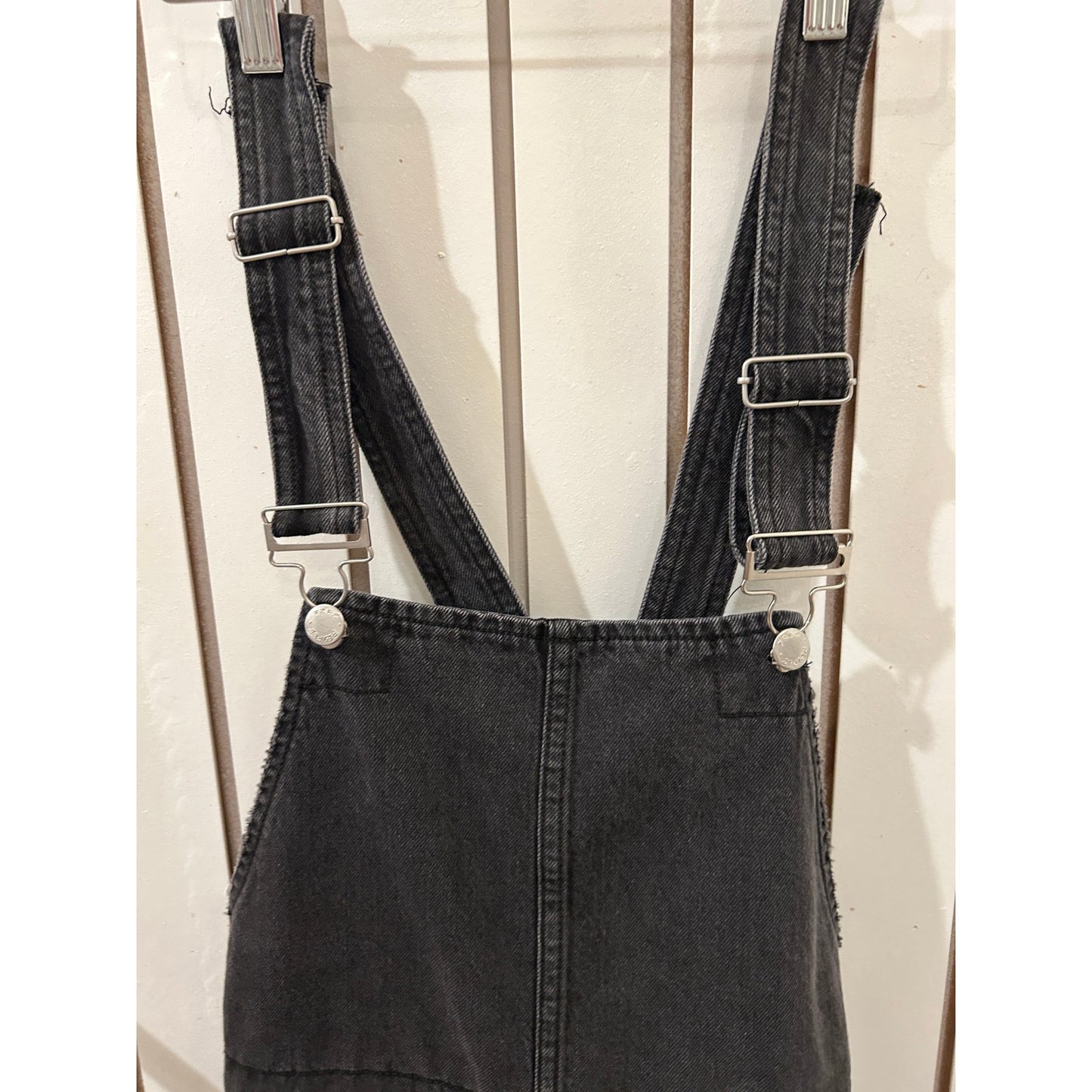 Free People Skirt Denim Overalls Sz 6
