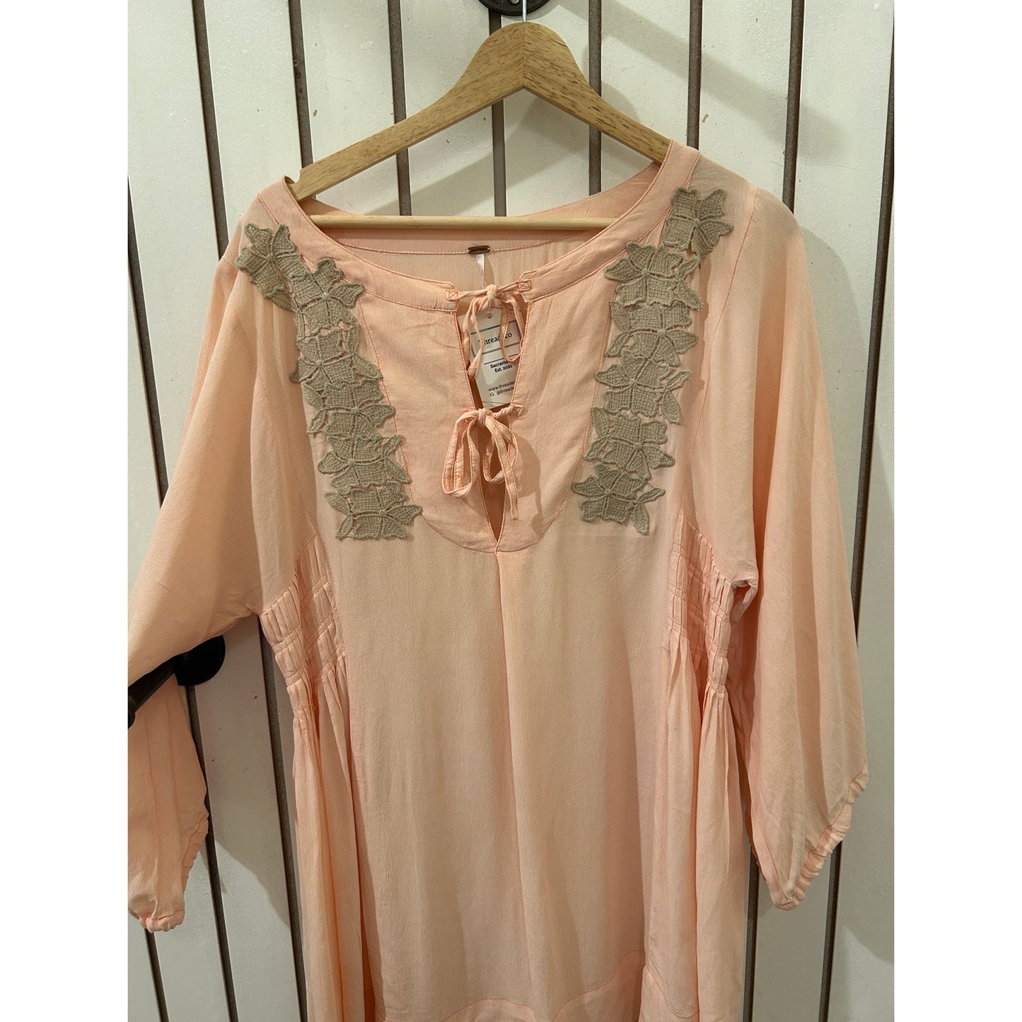 Free People Blouse Embellished One of a Kind