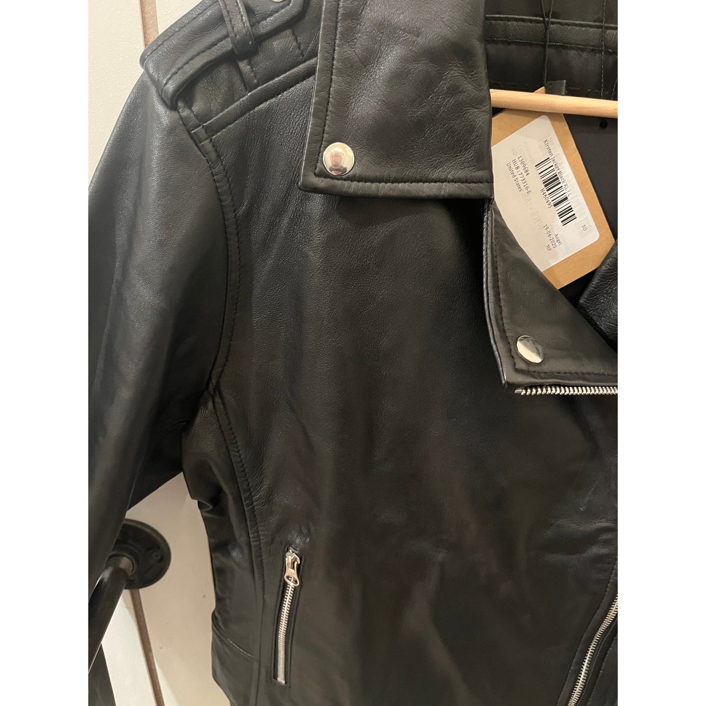Decrum Genuine Kirsten Womens Biker Leather Jacket - Size L