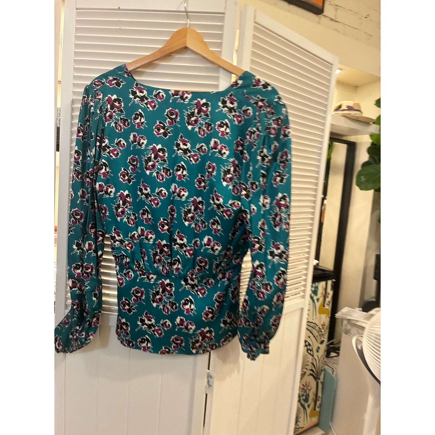 The Kooples Blue Floral Blouse Size 3