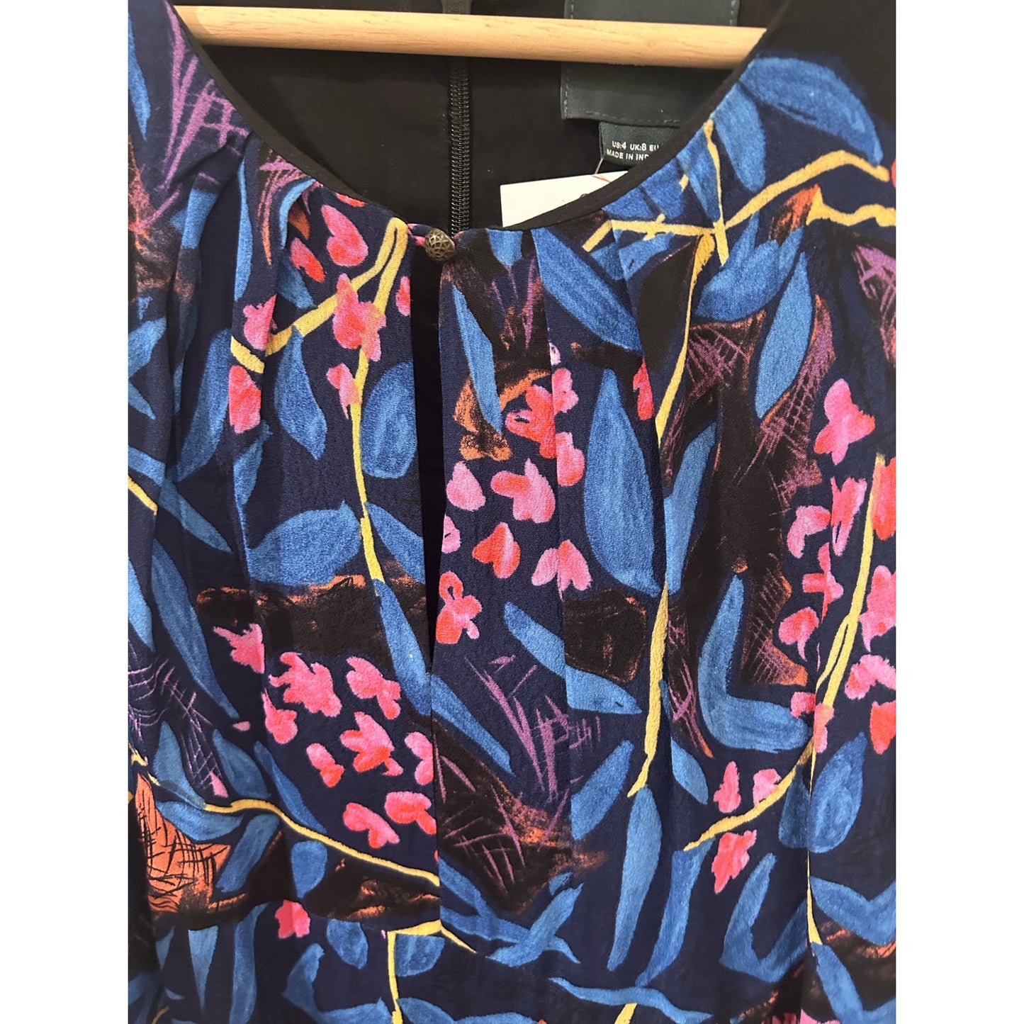 Anthropologie Maeve Elia Short Cold Shoulder Dress Size 4 NWOT