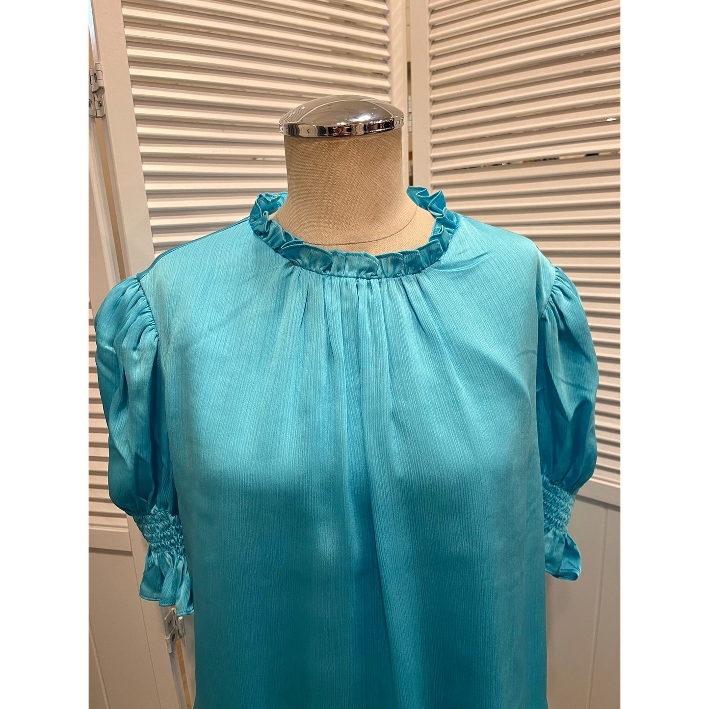 Trina Turk Turquoise Blouse