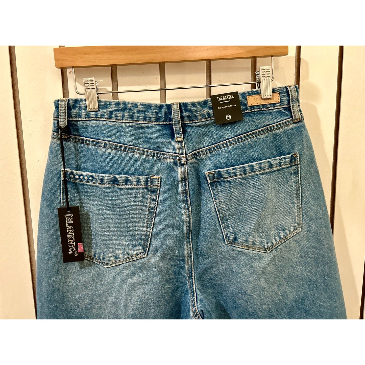 Blank NYC Denim with Faux Leather Size 29