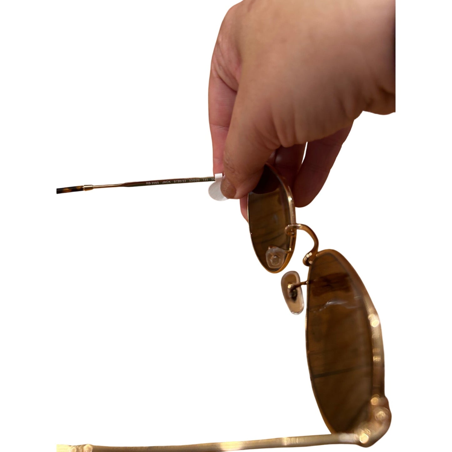 Ray-Ban Jack Sunglasses Gold Rim Brown Lenses