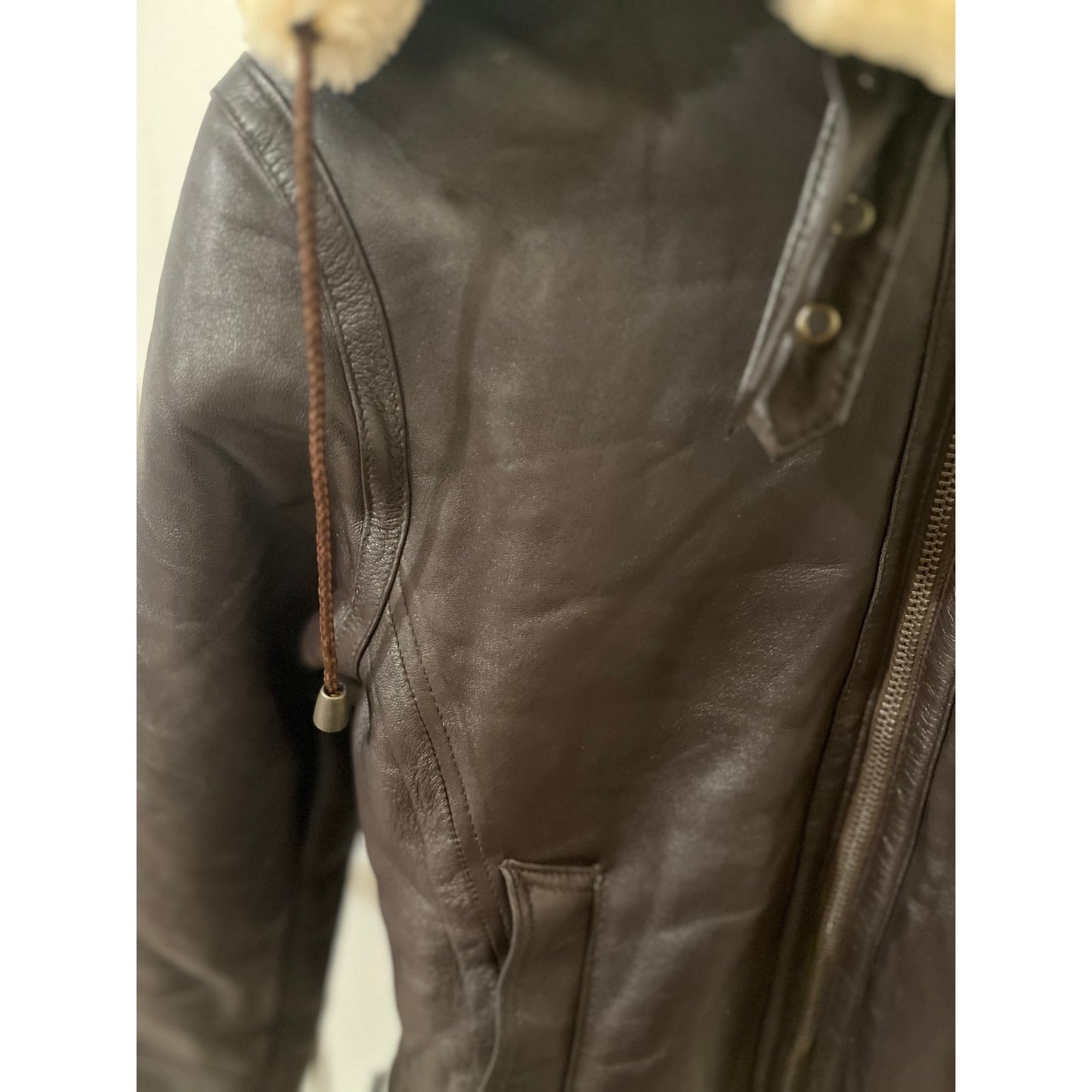 FJackets Genuine Leather Marilyn Shearling Jacket - Size M