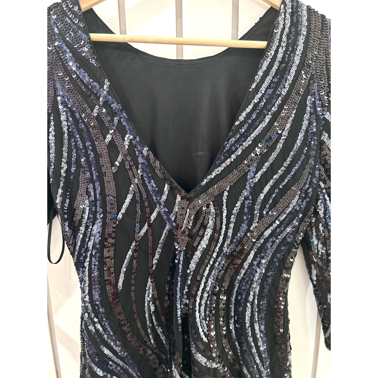 Express Sequin Black Dress Size 6