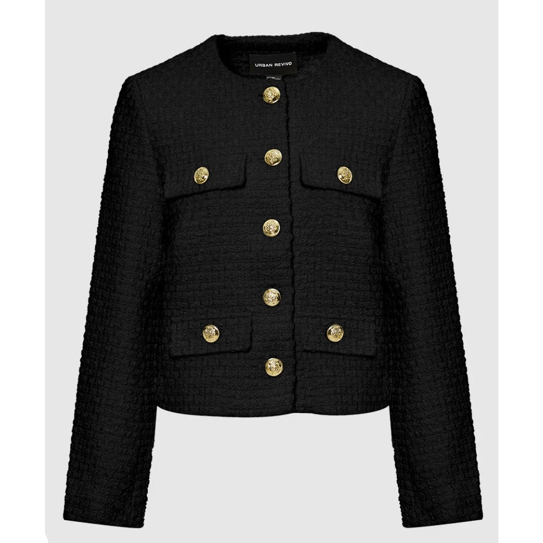 Urban Revivo Black Tweed Blazer NWT