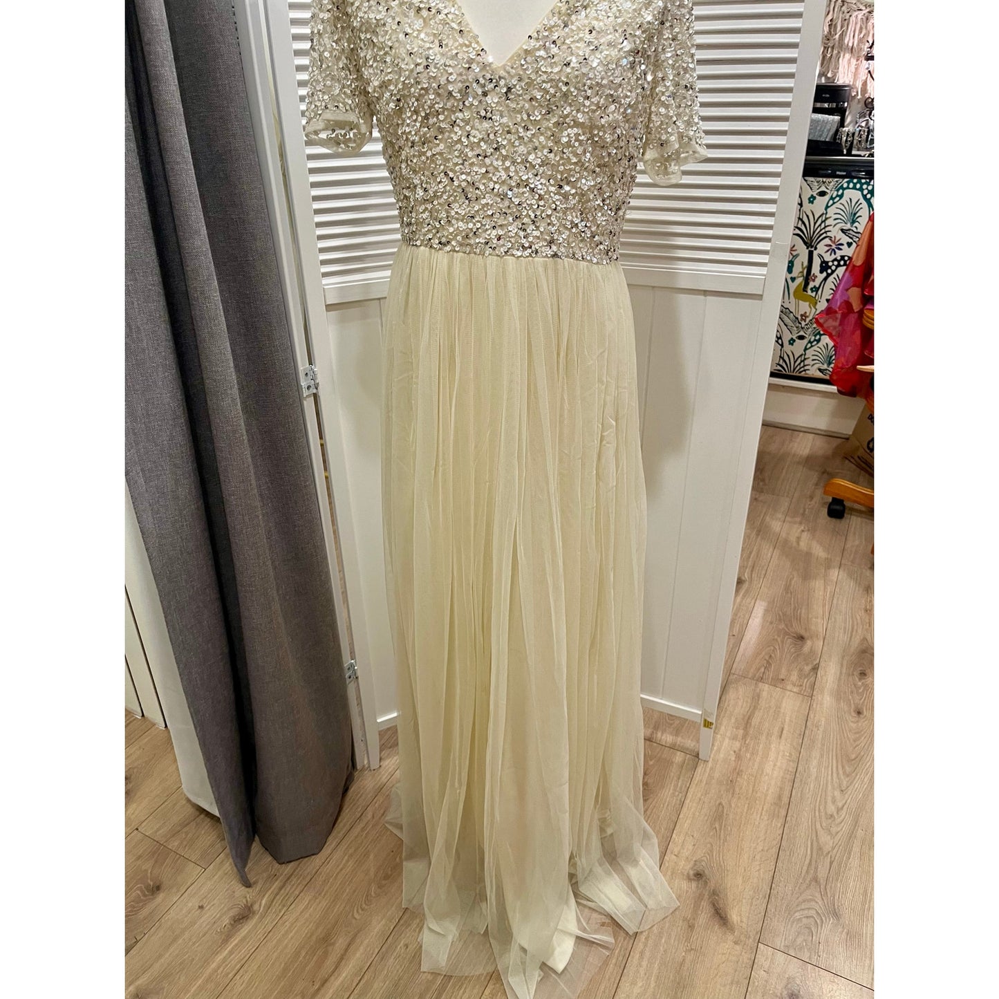 Maya Deluxe Beaded Tulle Dress NWT