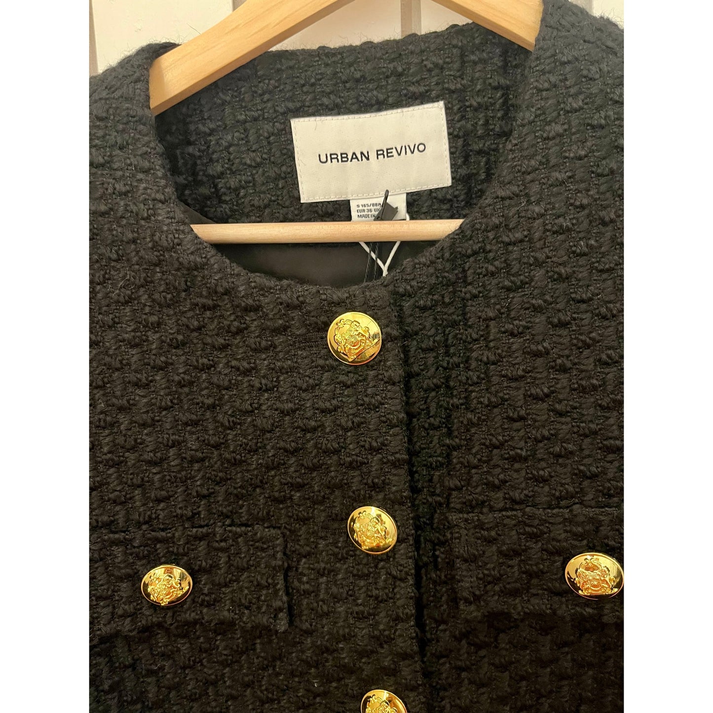 Urban Revivo Black Tweed Blazer NWT