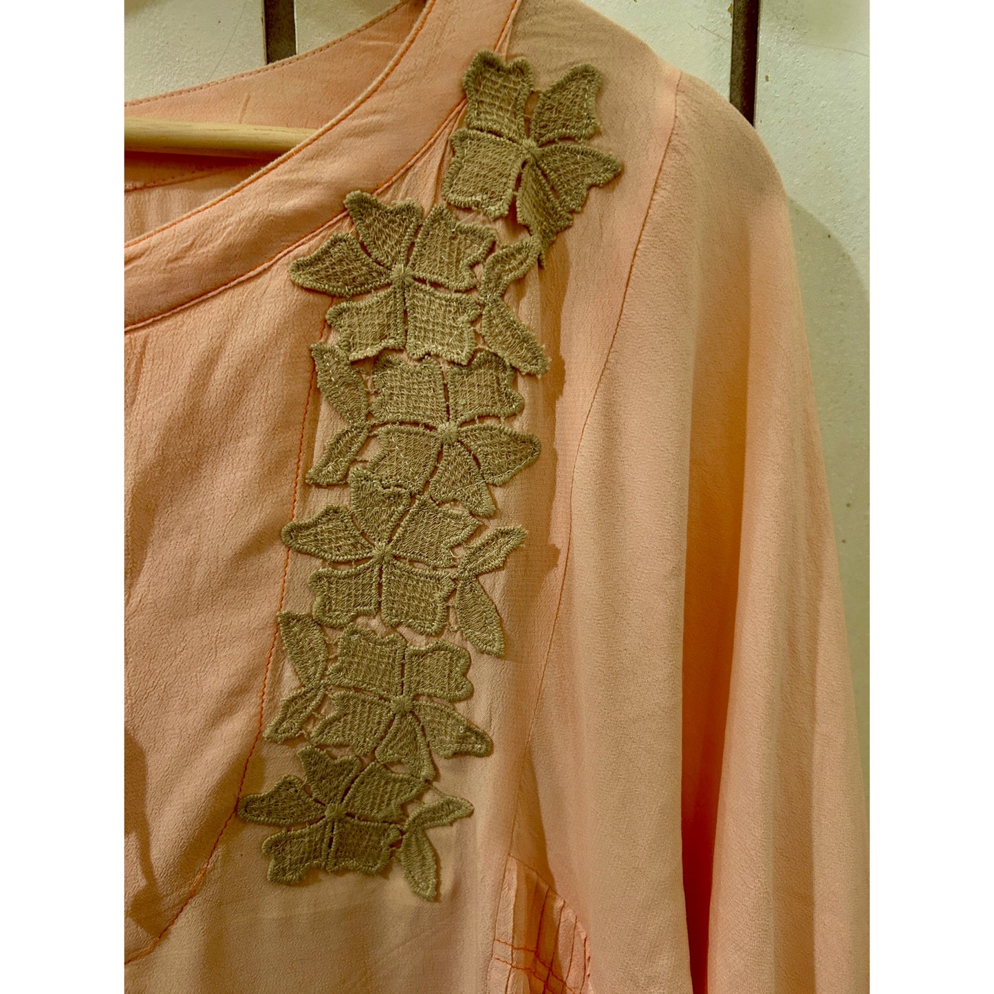 Free People Blouse Embellished One of a Kind