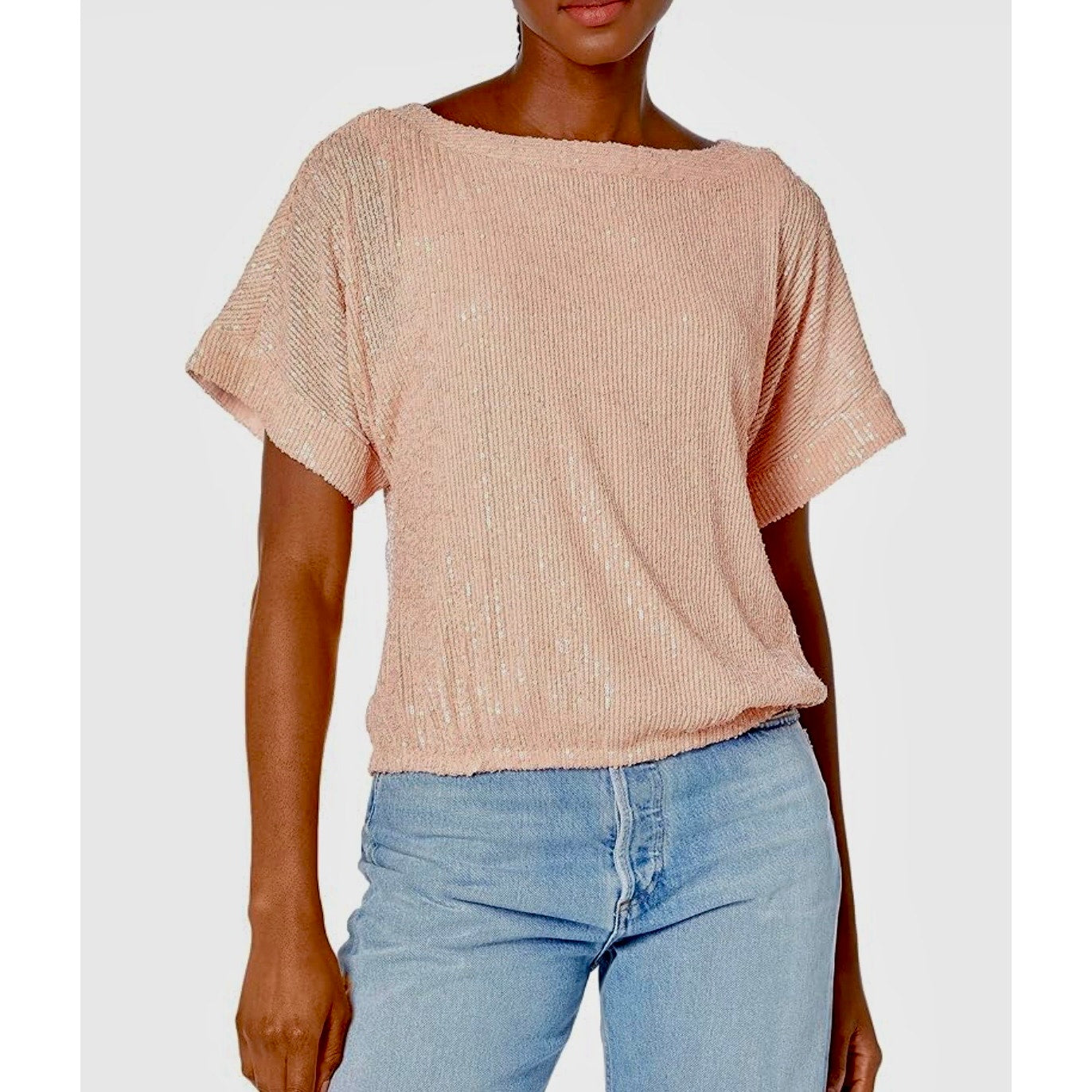 Trina Turk Pink Sequin Blouse NWT