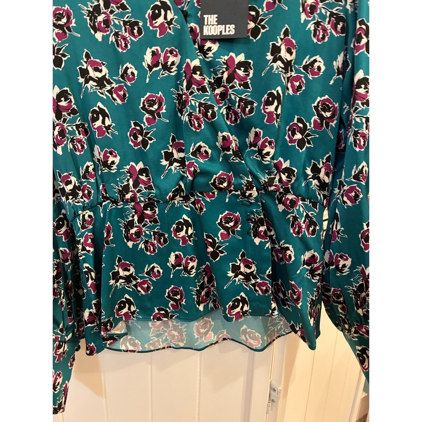 The Kooples Blue Floral Blouse Size 3