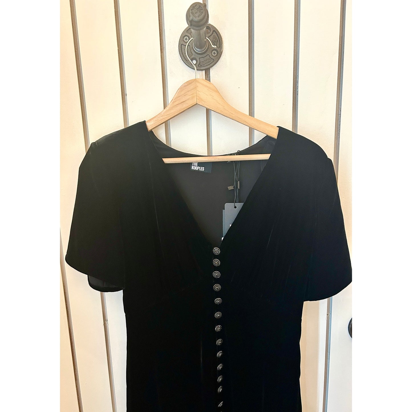 The Kooples Velvet Button Up Dress NWT