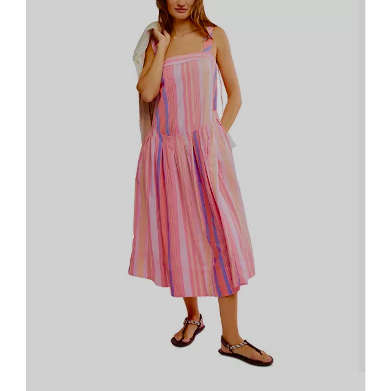 Free People Primavera Striped Dress Size L