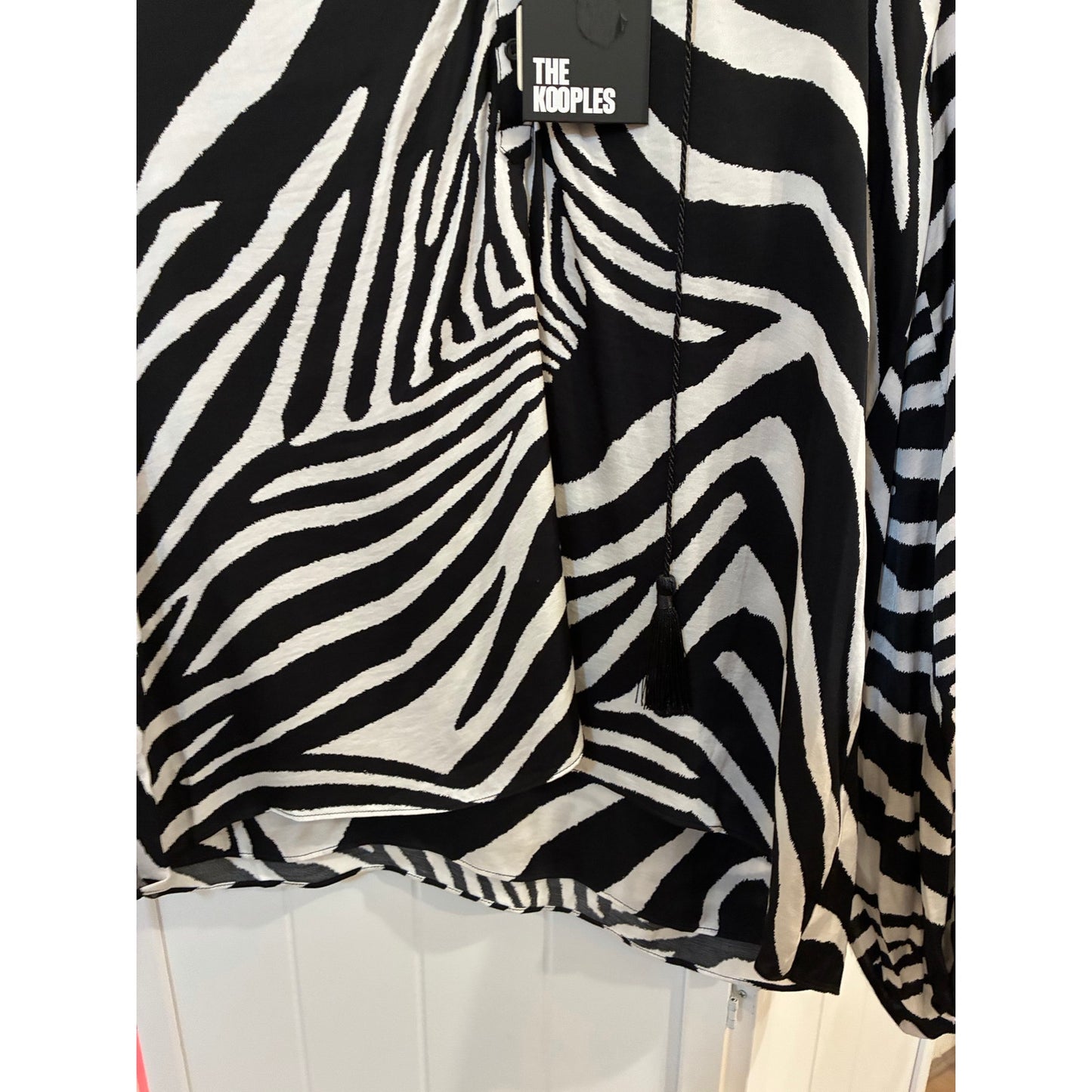 The Kooples Zebra Print Blouse Size Medium
