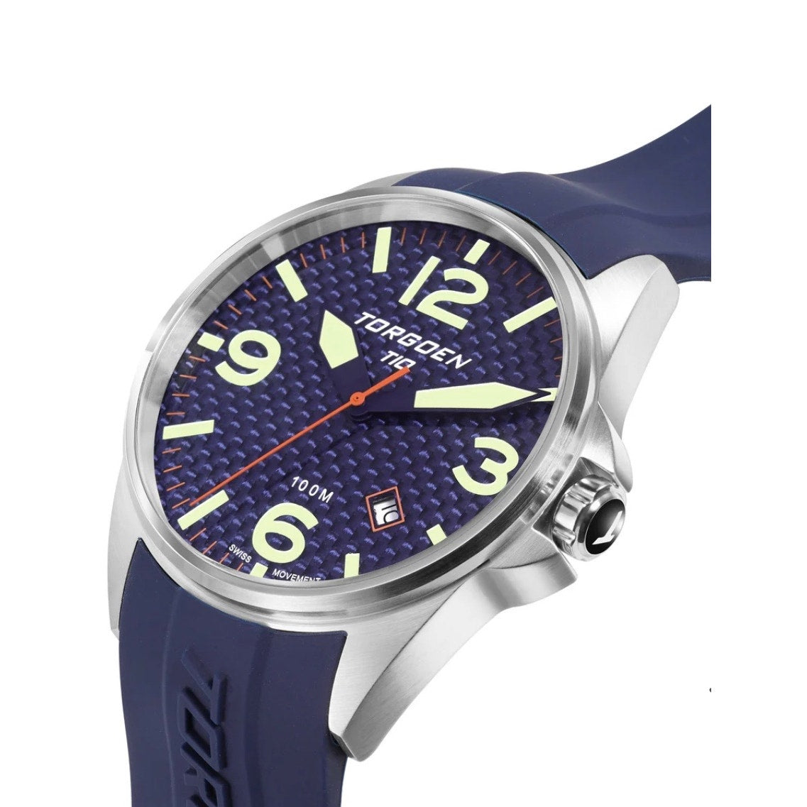 Torgoen T10 Bluebird Carbon Sapphire Watch New In Box