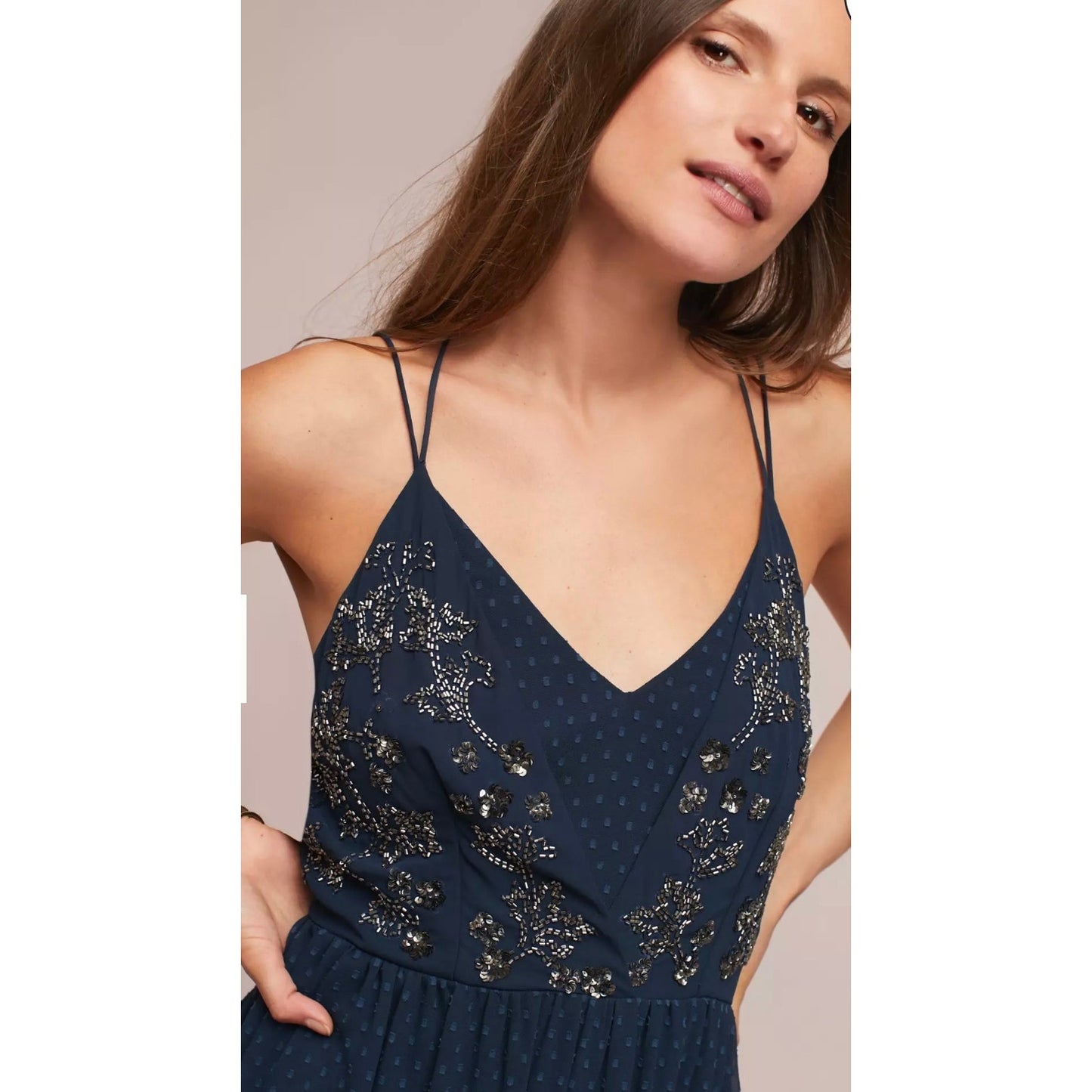 Anthropologie Ranna Gill Lucinda Beaded Dress Size 4