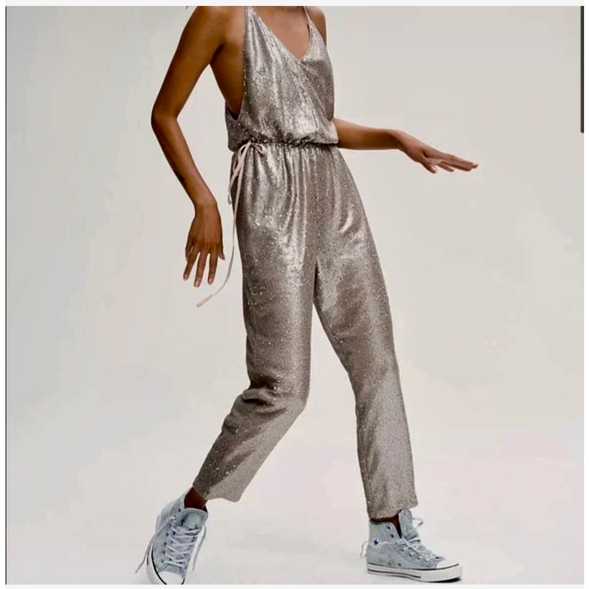 Free People Sequin Jumpsuit Size XS