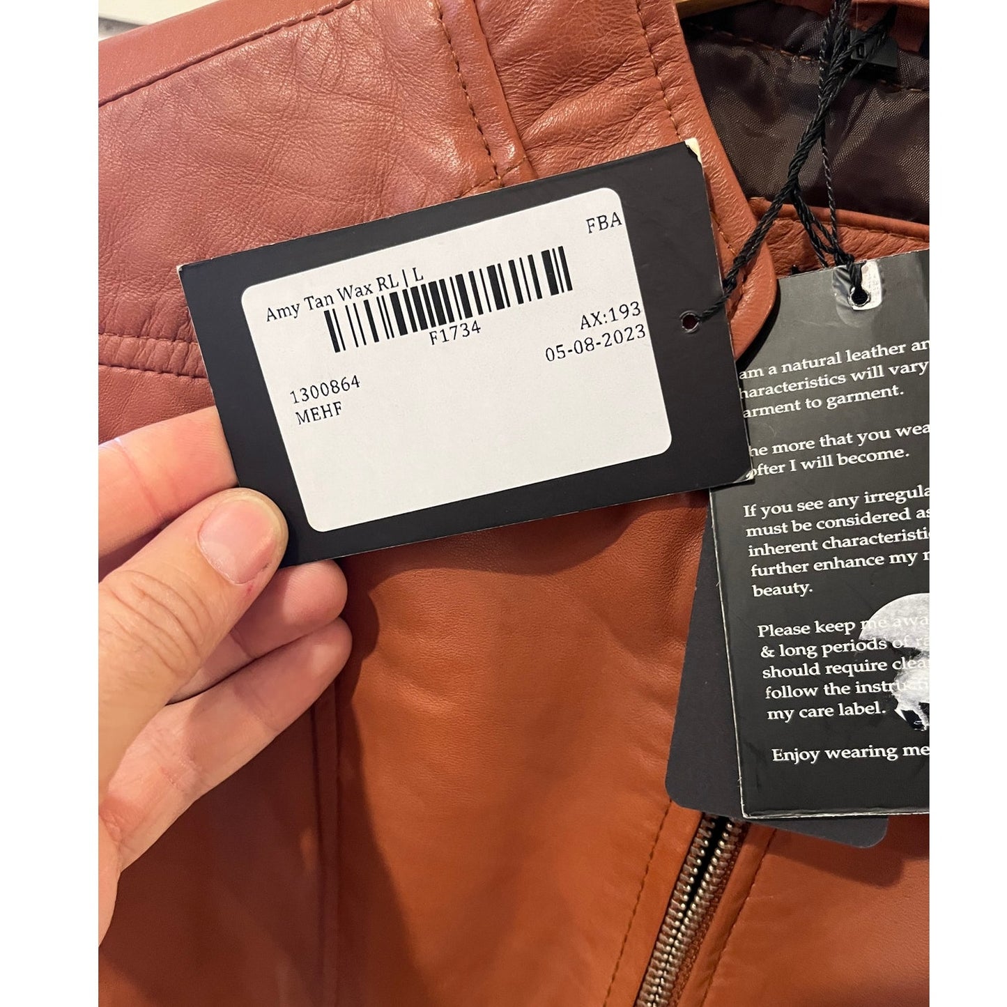 Decrum Amy Genuine Leather Jacket Size L NWT