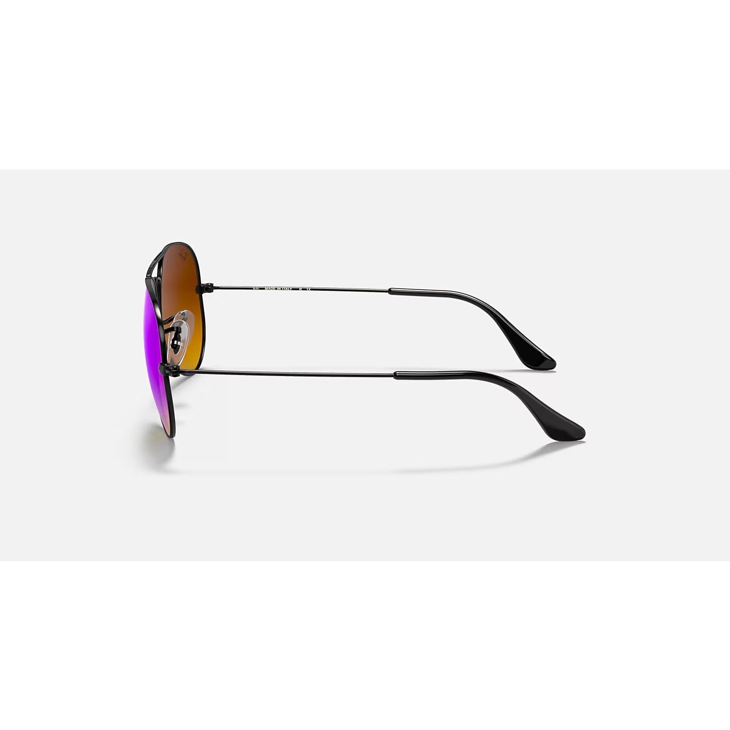 Ray-Ban Aviator Black Rim Flash Lenses Gradient Brand New