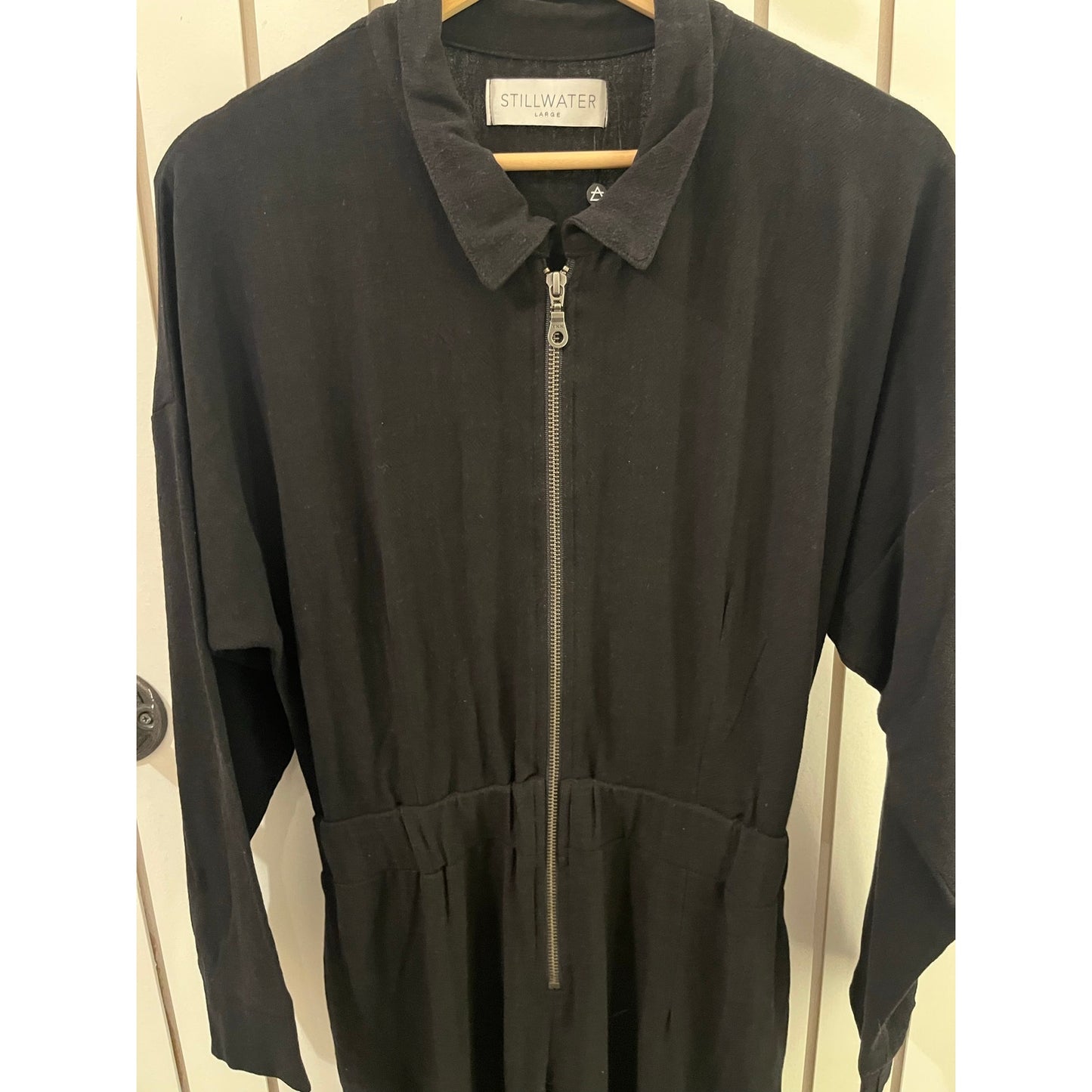 Stillwater Jumpsuit Black Zip Up SZ Large