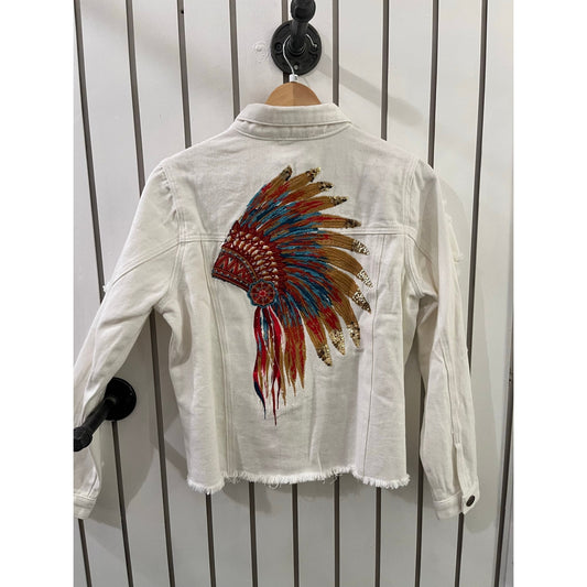 Savannah Jane Denim Embroidered Jacket Size S, M, L