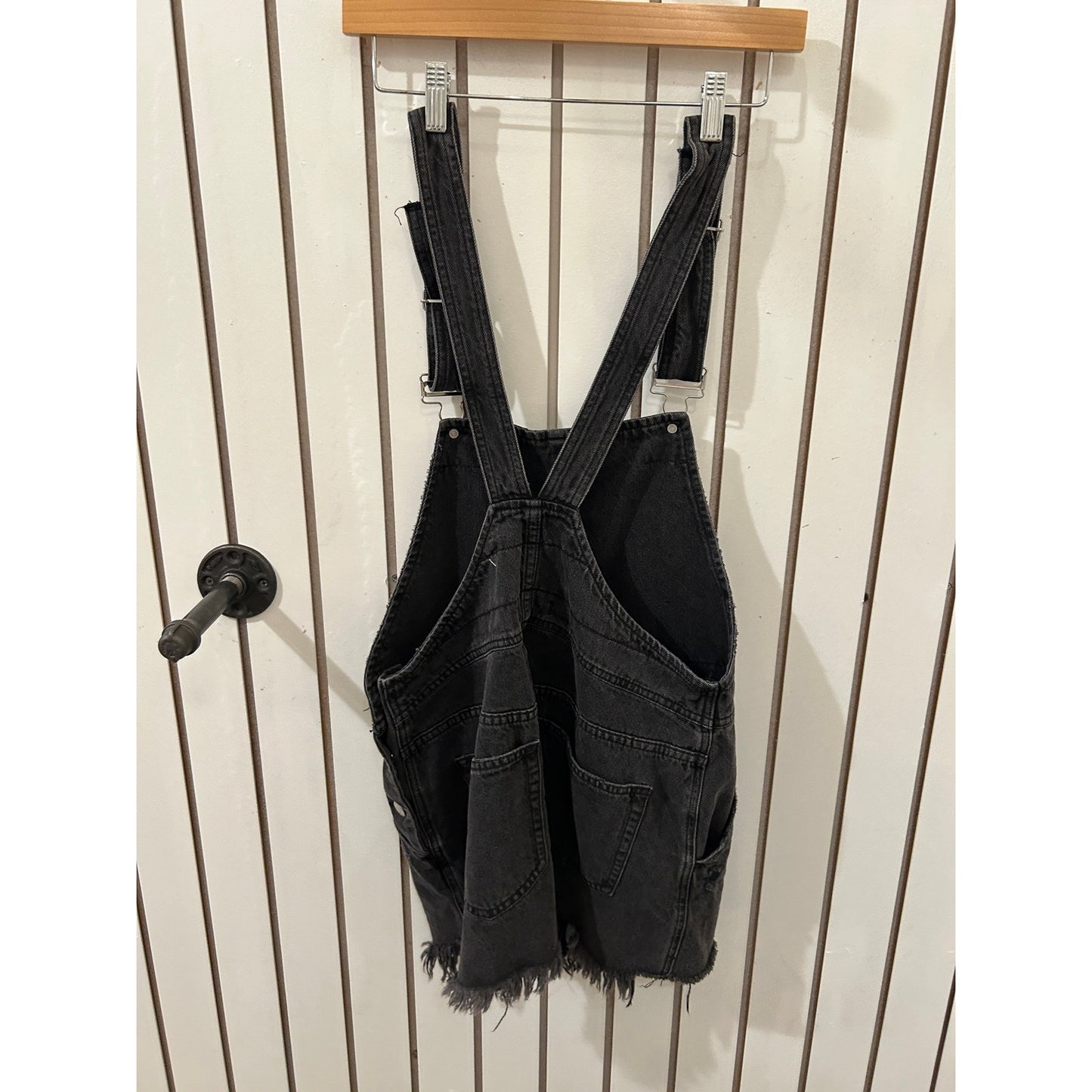 Free People Skirt Denim Overalls Sz 6