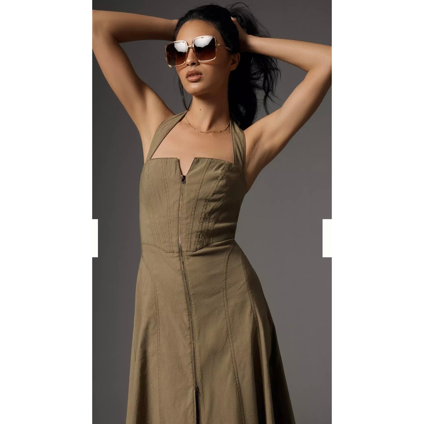 Anthropologie Zip-Front Corset Dress Size 2x