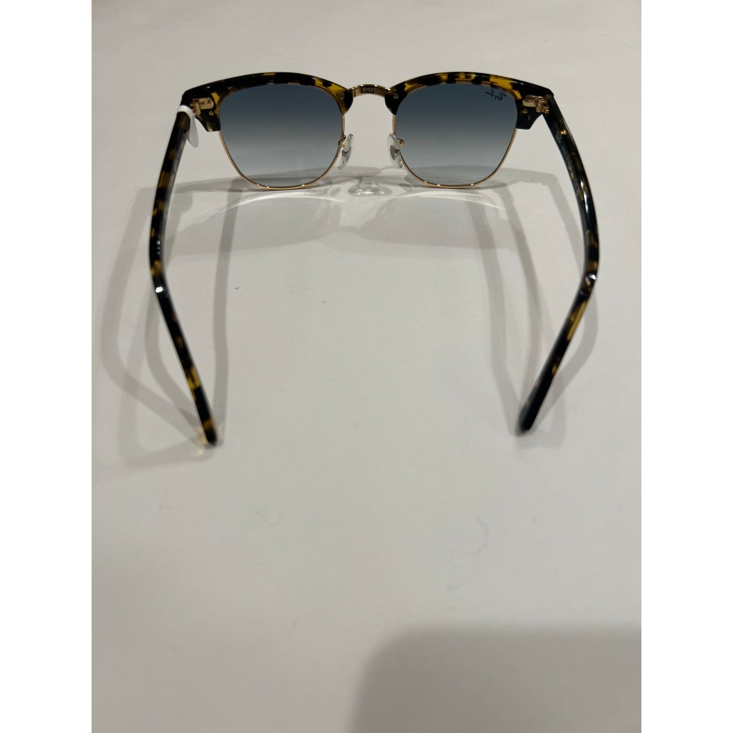 Ray-Ban Clubmaster Sunglasses Clubmaster Fleck Havana Light Blue Lenses New