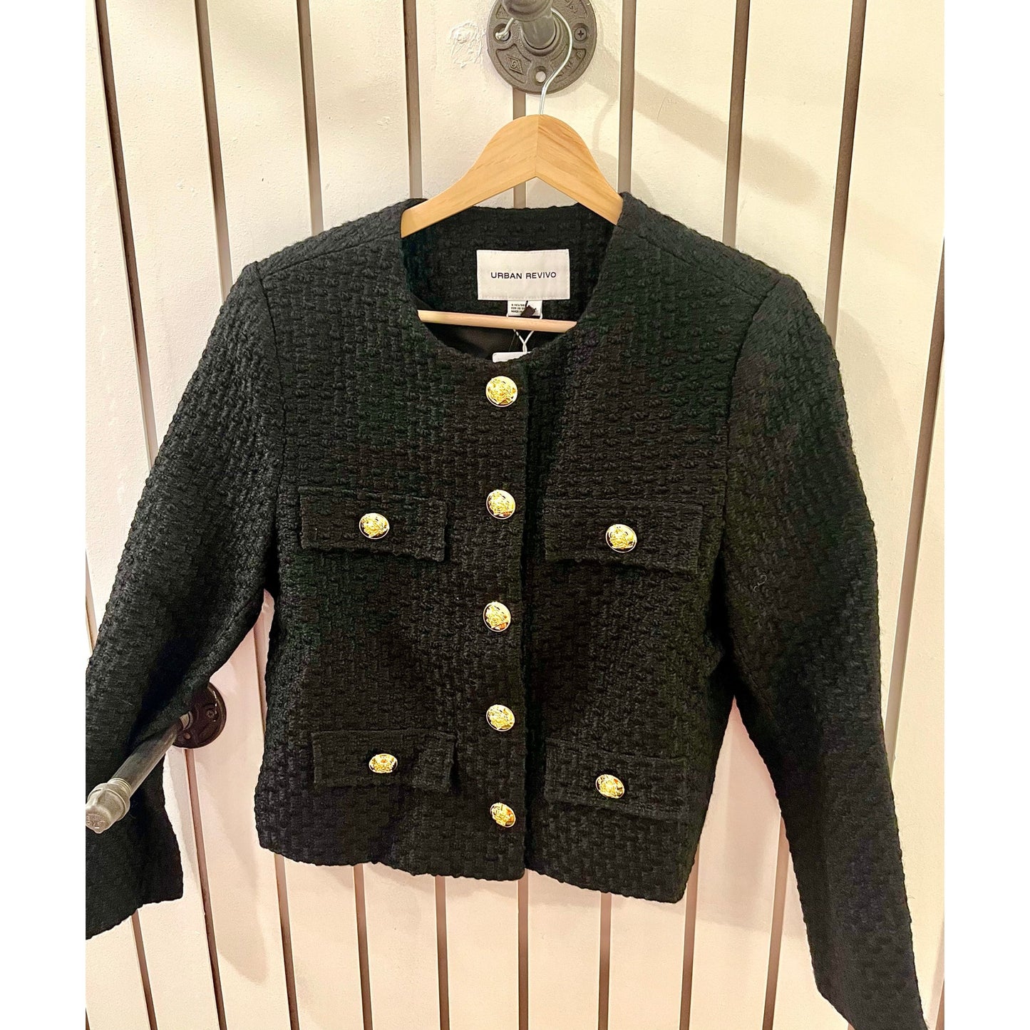 Urban Revivo Black Tweed Blazer NWT