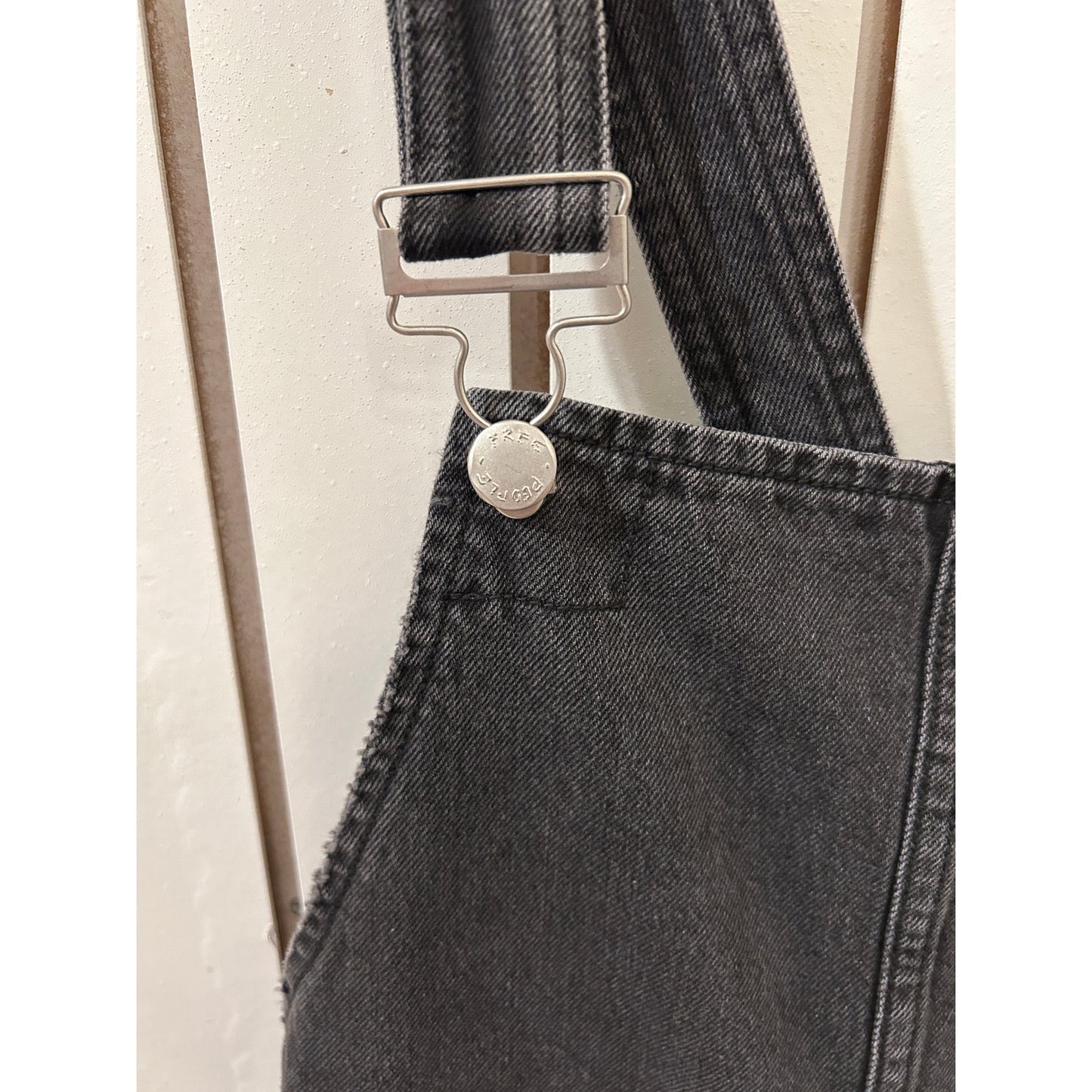 Free People Skirt Denim Overalls Sz 6