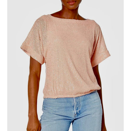 Trina Turk Pink Sequin Blouse NWT